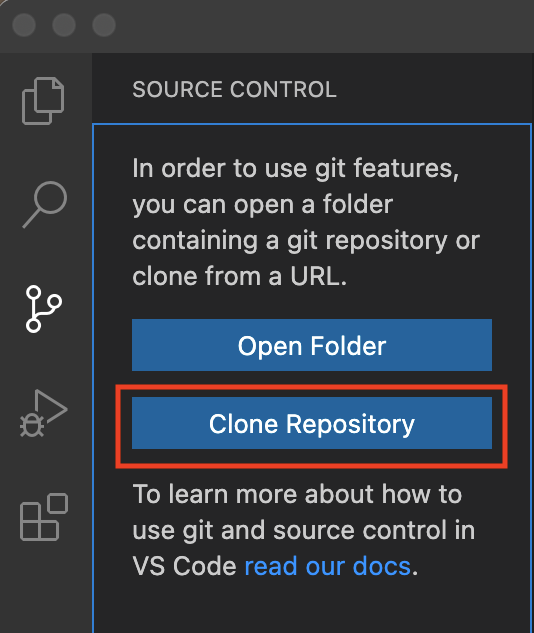 Click the Clone Repository Button