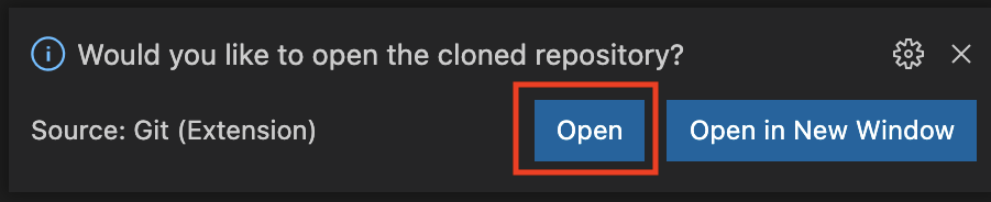 Open Repository in the current Visual Studio Code window